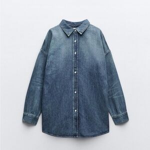 Zara Oversized TRF denim shirt